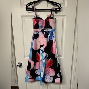 Bright Floral Aline Cocktail Dress